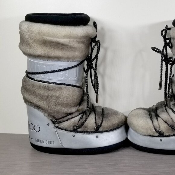 Jimmy Choo Tall Moon Boots, Gray, Womens Size 3.5-6 / 35-38 - Picture 6 of 12
